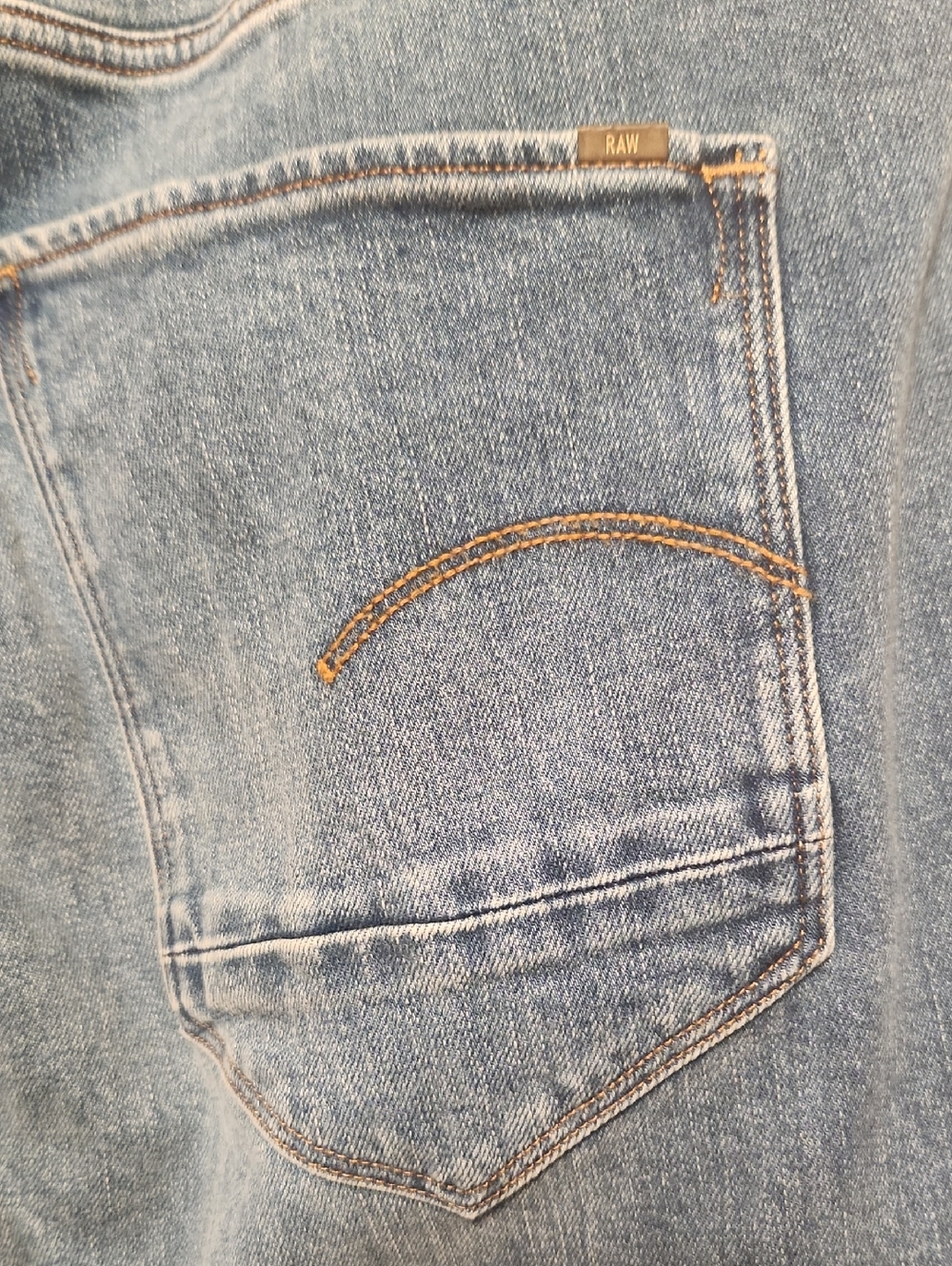 G-Star Raw Arc 3D Low Boyfriend WMN Tapeted Leg Blue Washed Jeans Size W33-L32 - Picture 10 of 13